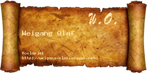 Weigang Olaf névjegykártya